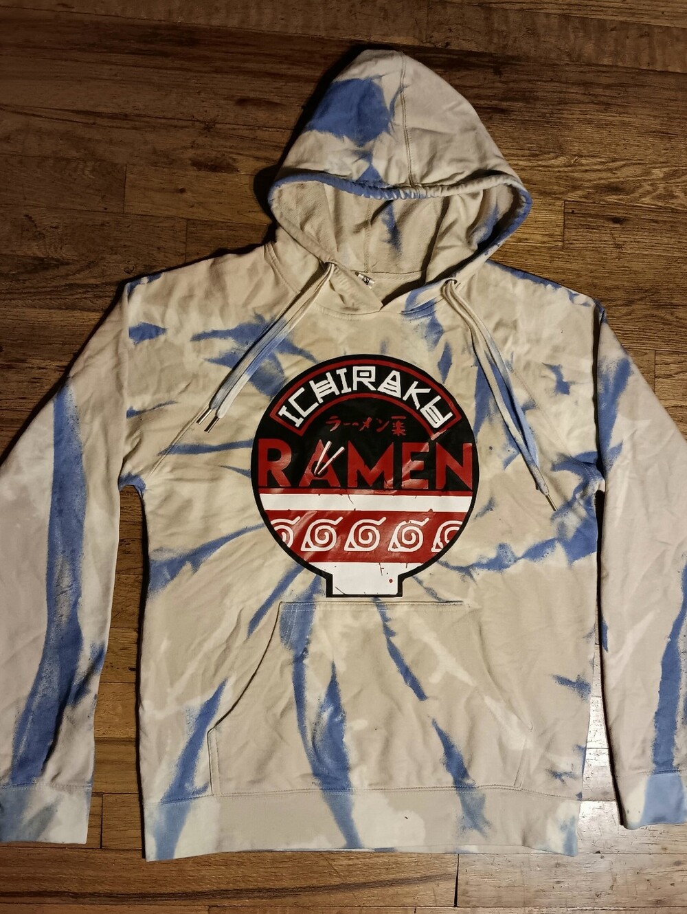 Naruto Ichiraku Ramen Tie Dye Hoodie NEW nwot anime manga